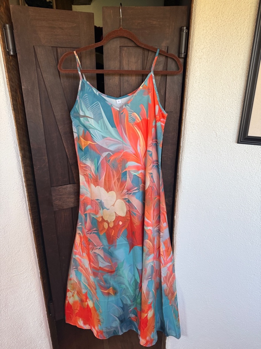 Maxi Dress with Orange Sheer Duster - Women Dresses Maxi - Picture 3 of 3